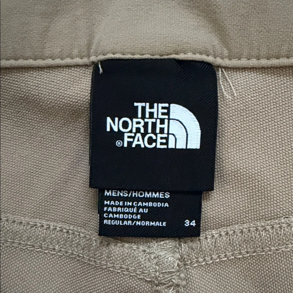 The North Face Men's Beige/Tan Cargo Shorts with Zip Pockets